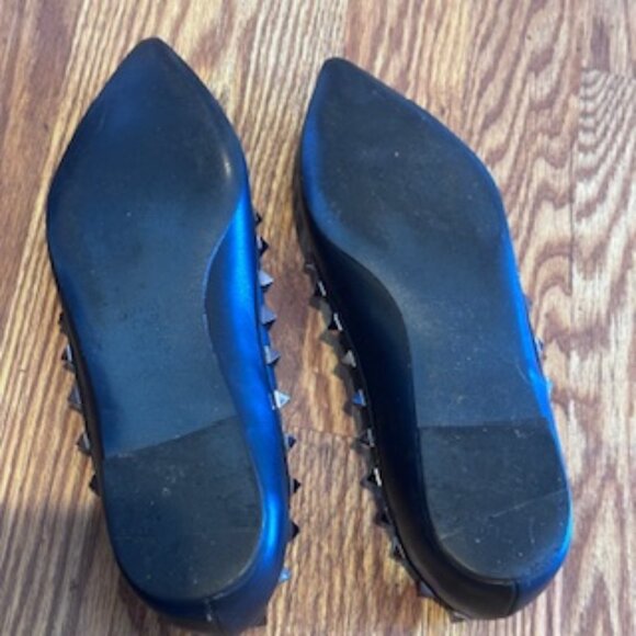 Kaytlin Pan size 8.5 Studded Leather Pointed Toe Ballet Flat in Black - Picture 3 of 3